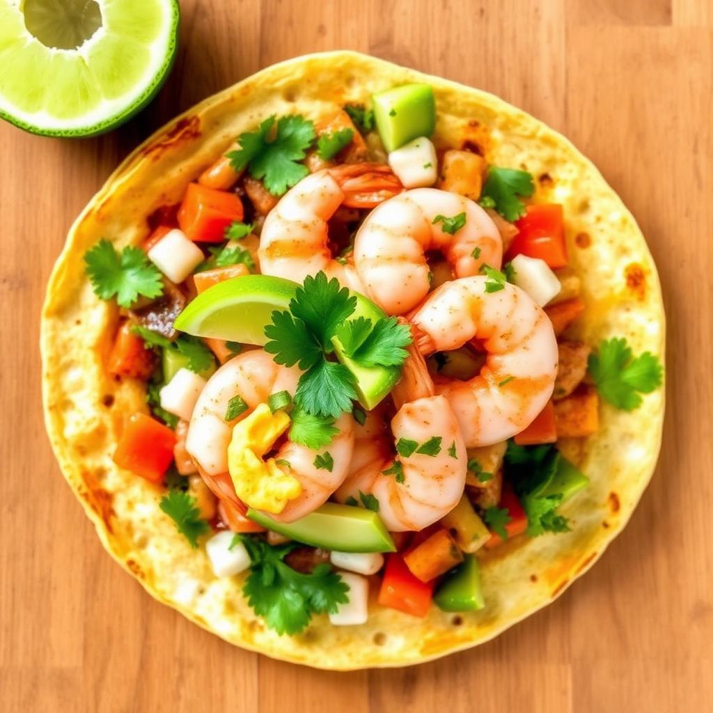 Tostada de mariscos